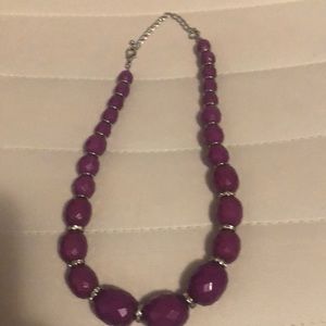 Purple beaded necklace nice spring color